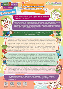 Letter to Parents - A Bright New Chapter with Smart Eating and Sporty Living