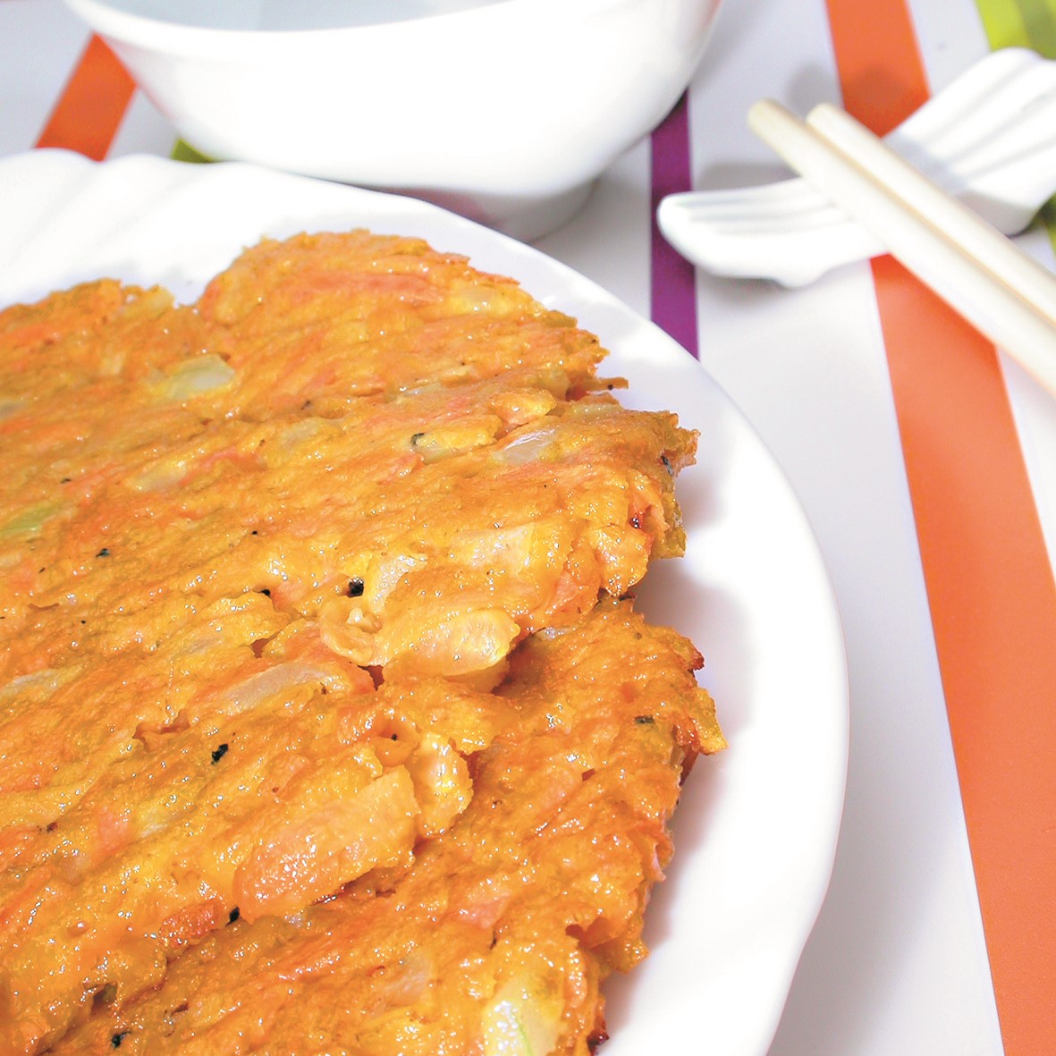 Carrot Pancakes with Onion and Sweet Potatoes