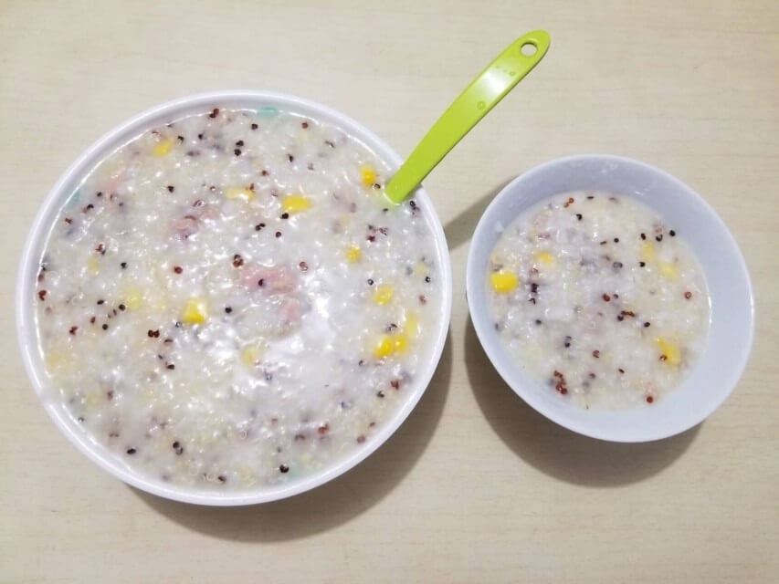 三色藜麦小米<br />甜粟米粒肉碎粥