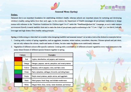 Seasonal Menu (Spring) - Example 1